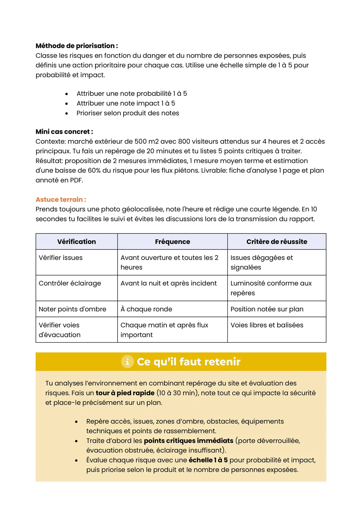 Example Fiche de Révision CAP Sécurité